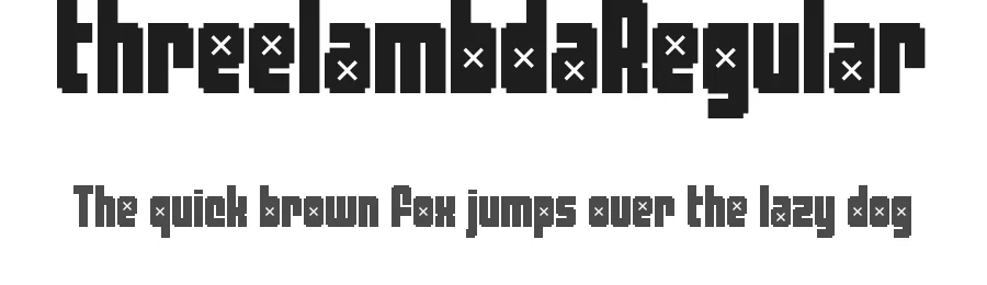 threelambdaRegular — Display Font