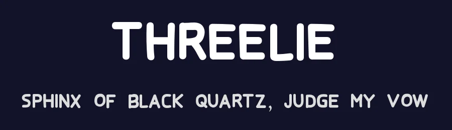 THREELIE — Display Font — thumbnail 2