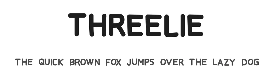 THREELIE — Display Font