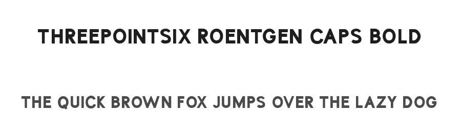 ThreePointSix Roentgen Caps Bold by Pete Klassen — Display Font