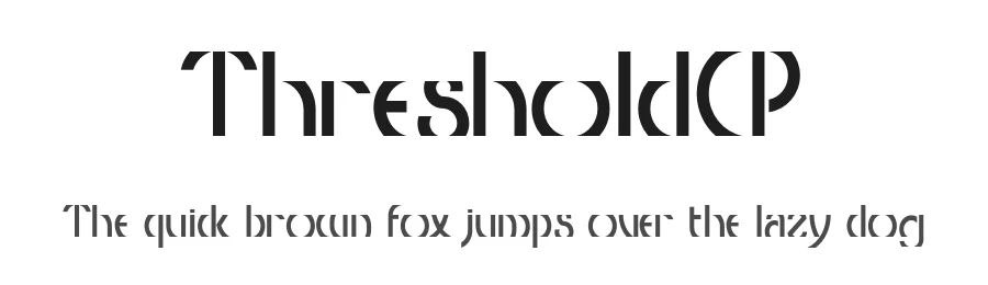 ThresholdCP — Display Font