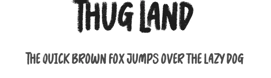 Thug Land by Jonathan S. Harris — Display Font