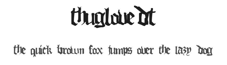 ThugLoveDT by Xerographer Fonts Max Infeld — Display Font