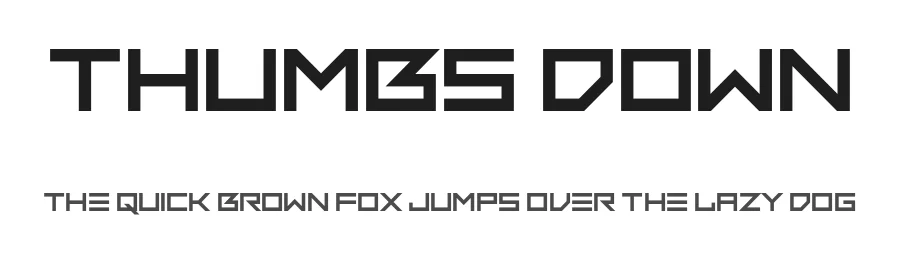 Thumbs Down by NAL — Display Font