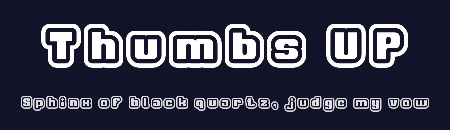 Thumbs UP by http://www.dafont.com/wino-s-kadir.d2209 — Display Font — thumbnail 2