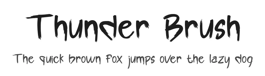 Thunder Brush by Yesie Erma Yunita — Display Font