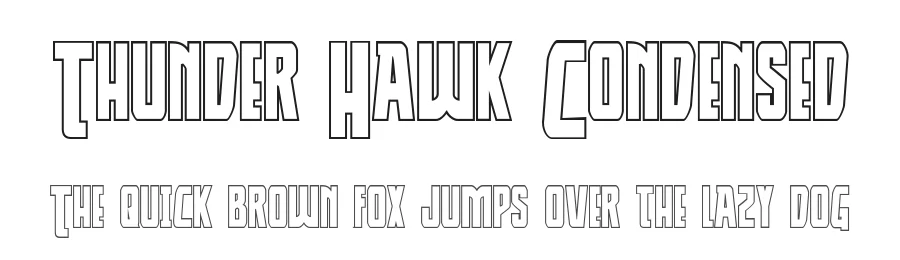 Thunder Hawk Condensed by Daniel Zadorozny — Display Font