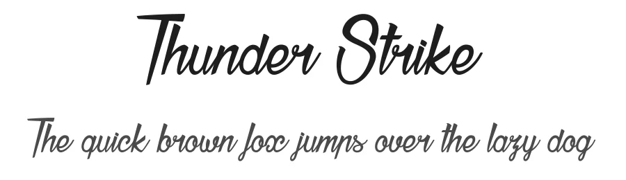 Thunder Strike by dcoxy Medina Gregory — Script Font