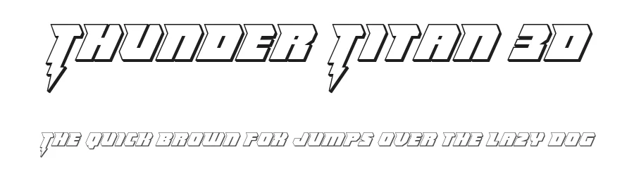 Thunder Titan 3D by Daniel Zadorozny — Display Font