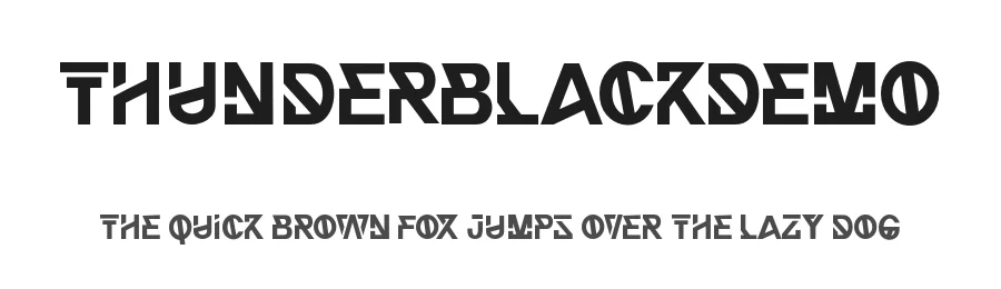 THUNDERBLACKDEMO by Fachranheit 2020 — Display Font