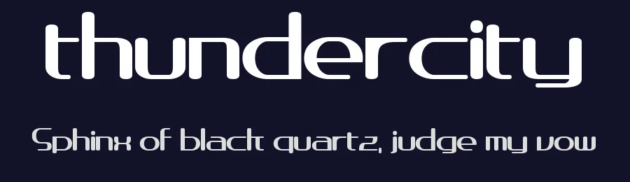 thundercity — Display Font — thumbnail 2