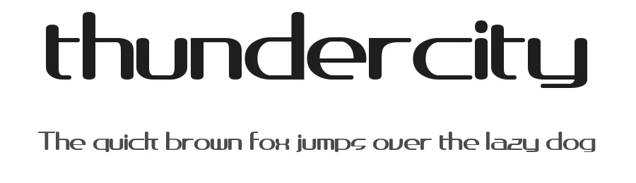 thundercity — Display Font