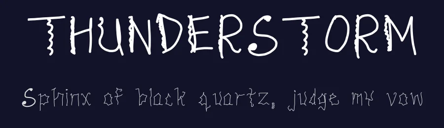 THUNDERSTORM — Display Font — thumbnail 2