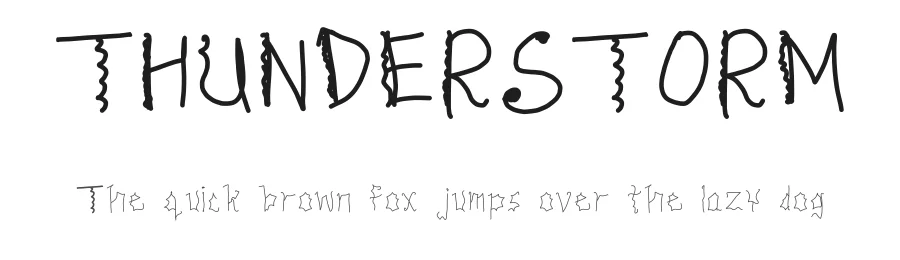 THUNDERSTORM — Display Font