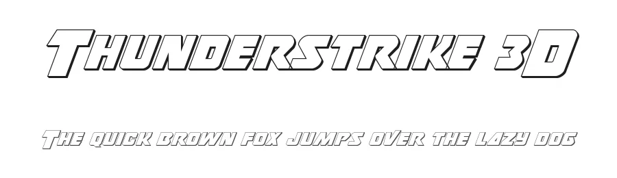 Thunderstrike 3D by Daniel Zadorozny — Display Font