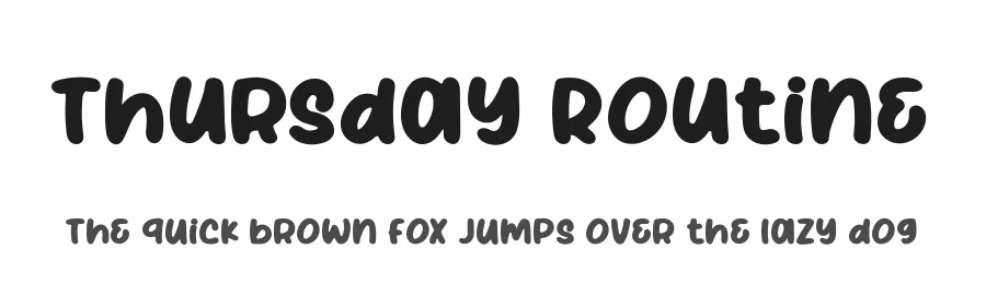 Thursday Routine by Stefie Justprince — Display Font