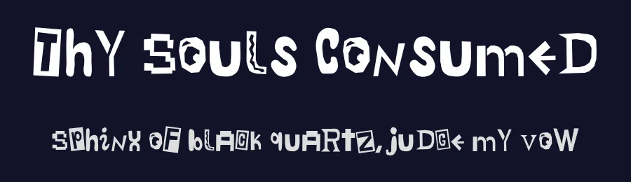 Thy Souls Consumed — Display Font — thumbnail 2