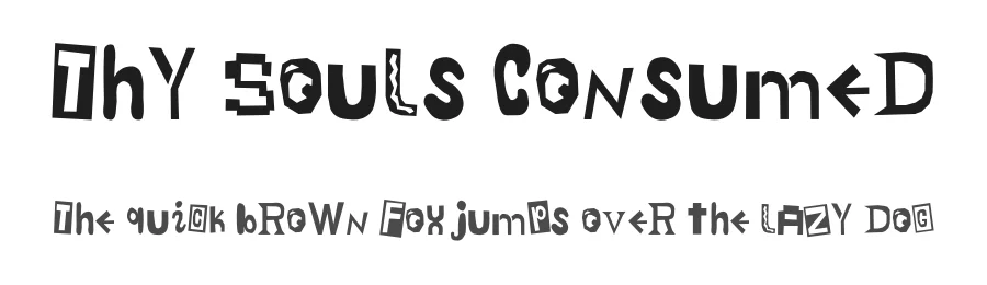 Thy Souls Consumed — Display Font