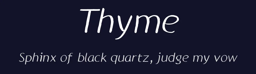 Thyme — Display Font — thumbnail 2