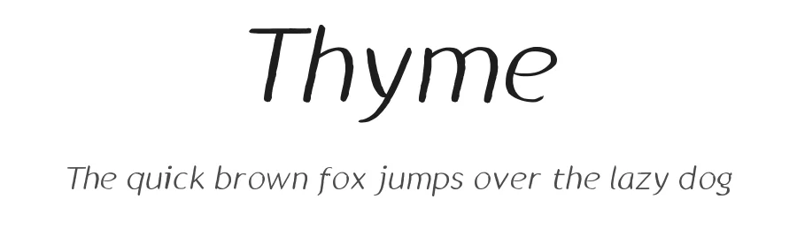 Thyme — Display Font