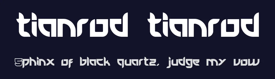 tianrod tianrod — Display Font — thumbnail 2