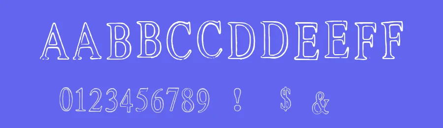 Ticket Capitals Outline Heavy — Display Font — thumbnail 3