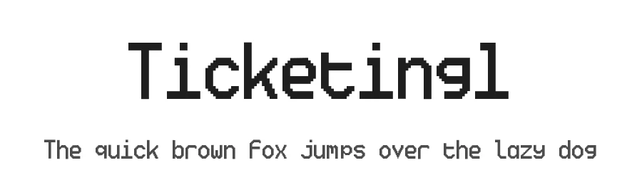 Ticketing1 by Keith Bates — Display Font