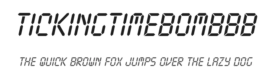 TickingTimebombBB by Nate Piekos — Display Font