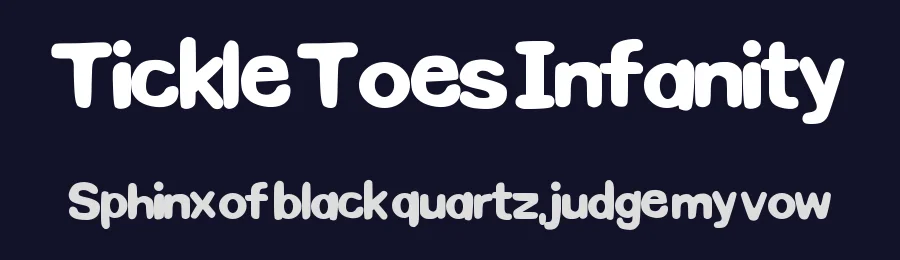 Tickle Toes Infanity — Display Font — thumbnail 2