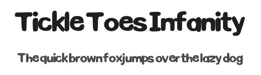 Tickle Toes Infanity — Display Font