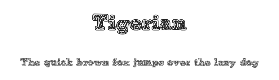 Tigerian by Max Infeld — Display Font