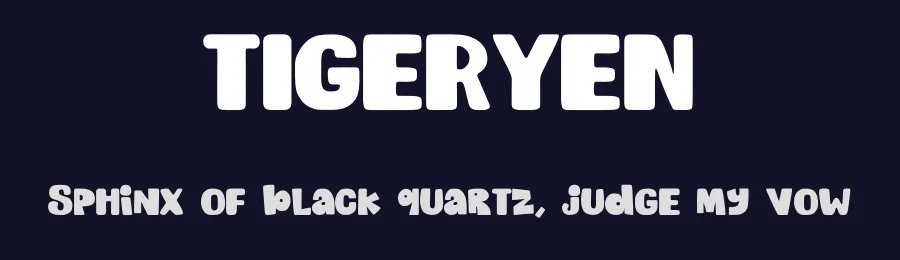 TIGERYEN — Display Font — thumbnail 2