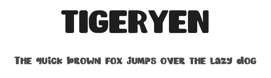 TIGERYEN — Display Font