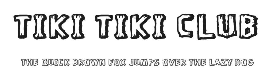 Tiki Tiki Club by Woodcutter Manero — Display Font