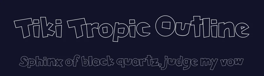Tiki Tropic Outline — Display Font — thumbnail 2