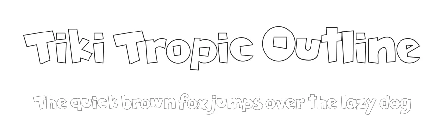 Tiki Tropic Outline — Display Font