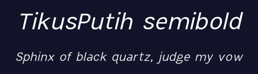 TikusPutih semibold — Display Font — thumbnail 2