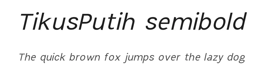 TikusPutih semibold — Display Font