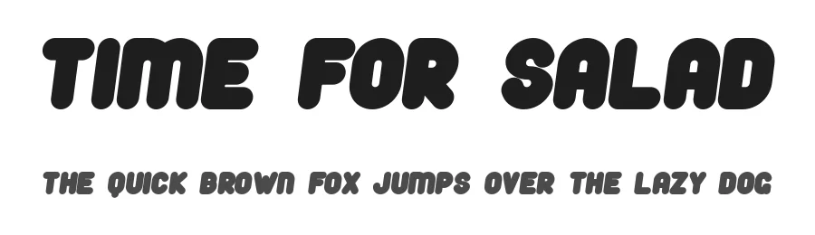 Time For Salad — Display Font