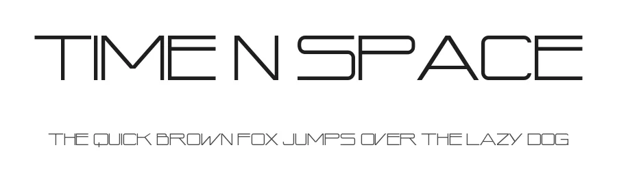 Time N Space by Galdino Otten — Display Font