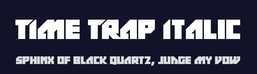 TIme TRap Italic — Display Font — thumbnail 2