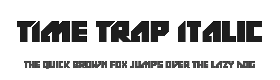 TIme TRap Italic — Display Font