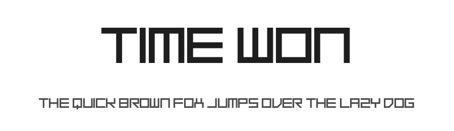 Time Won by NAL — Display Font