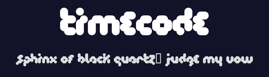 Timecode — Display Font — thumbnail 2