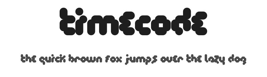 Timecode — Display Font