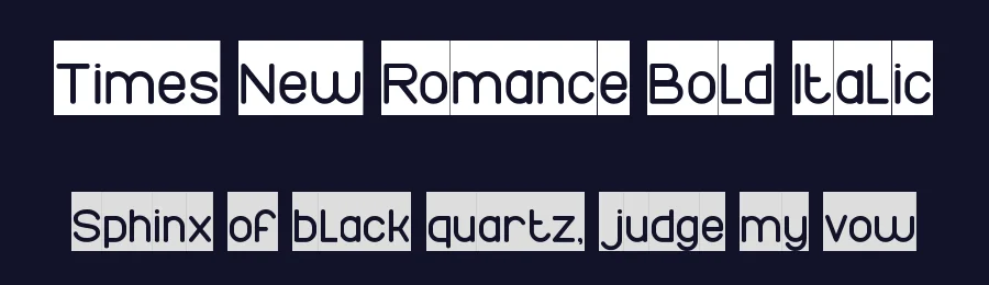 Times New Romance Bold Italic by http://www.dafont.com/wino-s-kadir.d2209 — Display Font — thumbnail 2