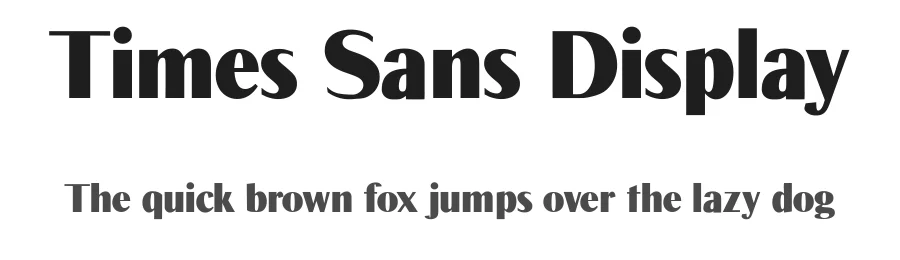 Times Sans Display — Display Font