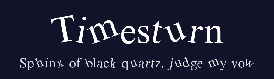 Timesturn — Display Font — thumbnail 2