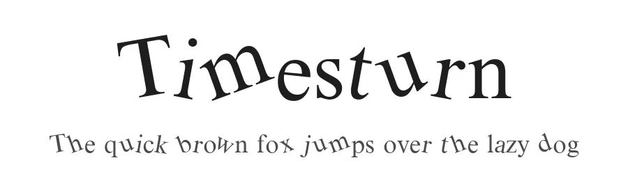 Timesturn — Display Font