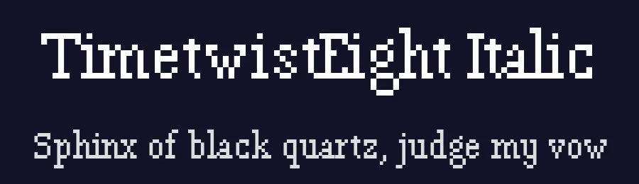 TimetwistEight Italic — Display Font — thumbnail 2